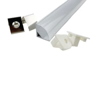 Alu profil 6 hjørne hvid 16x16mm. Max. bredde på led strip 10mm.