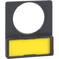 Skilt SORT/RD U/TEKST ZBY2101, 22 mm, Krombelagt Metal billede