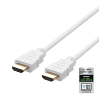 Ultra High Speed HDMI kabel, 48Gbps, 2 meter, hvid - Deltaco