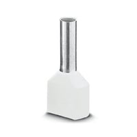 terminalrr AI-TWIN, 2×0,5, 8 mm, hvid – 100 stk