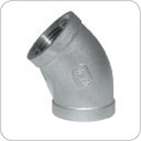 vinkel 45, 4408/316L, 20 bar, muffe/muffe, 1"