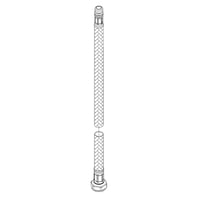 Damixa Reperationsst, slange PEX, M10x1-450 mm, 3/8″