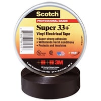 Billede af 3M - Scotch Super 33+ tape, PVC, 19 mm, sort - 6 meter hos WATTOO.DK