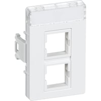 Clicline dataudtag, 2x RJ45 T5 HV, hvid