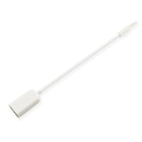 Adapter 3.5mm til USB A female, White Color, 20 cm
