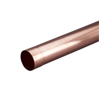 VMZINC nedlbsrr, 87 x 0,7 mm x 3 meter, rund, svejst med muffe, kobber - pr. meter