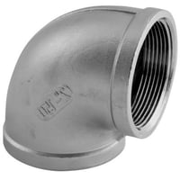 Vinkel 1″ muffe-muffe, 90, stbt, rustfri AISI 316 – Damstahl
