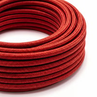 5m Stofledning 2x0.75 mm ², tekstil - 230V, Rød