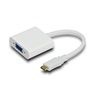 HDMI mini til VGA adapter, 19C, M-F, hvid, understtter 1920 x 1080p@60Hz