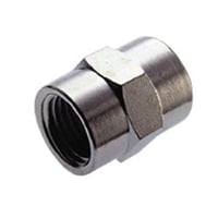 Norgren muffe, messing forniklet BSPP/BSPP, gevind indvendig 3/8-1/8"