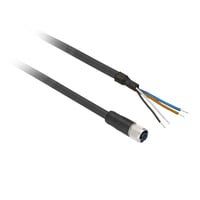 Flerkabel PUR M12 4-pin hun lige, 2 meter XZCP1141L2