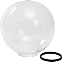 Fakkel kugle, glas, 450 klar