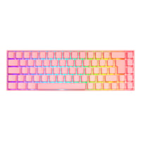 VIA PK95R Wireless 65% keyboard RGB Kailh Red Nordic Layout pink