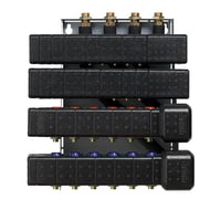 Wavin Calefa isoleret bundmodul BG med shunt, venstrevendt U3 med 9 koldtvand, 6 varmtvand og 8 gulvvarmekredse - 50mm/Bv.