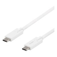 DELTACO USB-C - USB-C cable, 5Gbit/s, 5A, 2M, white