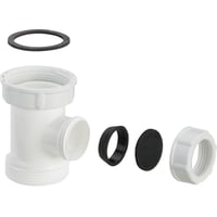 Overgang til hndvask, 1 1/2'', 25 mm, 65 mm, hvid - Plast