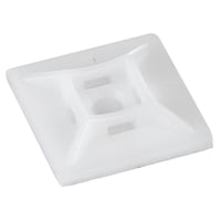 100 Stk - Strips / Kabelbinder holder 28 x 28 mm, klar med skruehul Ø5,7