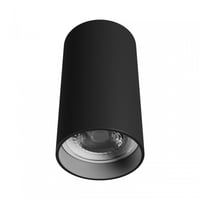 GU10 pbygningsspot, rund, sort, loftlampe, uden lyskilde - Chloe