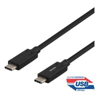 DELTACO USBC 3.1 GEN2 10Gbps/3A/E-marker 1m