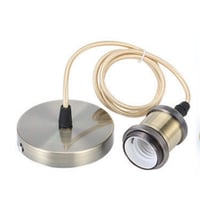 Lampefatning & roset, Designer - Grn-Bronze, 150 cm ledning, E27
