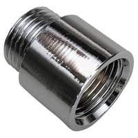 Forkromet afzinkningsfri messing haneforlnger, ??" x ??", 50 mm - vrige