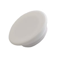 Dkknap, 14 mm, hvid, kunststof