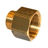 Spidsmuffe, reduceret, 3/4" x 1", afzinkningsbestandig messing
