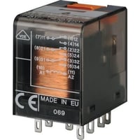 Rel PT, 6A, 4C/O, 230VAC med LED - Schrack