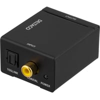 DELTACO lydkonverter fra digital til analog, S/PDIF coaxial og Toslink (restsalg)