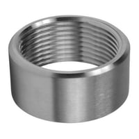 Halvmuffe, 1 1/2", maskinbearbejdet, rustfri AISI 316