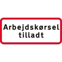 Undertavle, arbejdskrsel tilladt UC20,8, 25x50 cm, T3 refleks, DS/EN12899-1