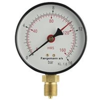 Erik Frgemann manometer 80mm, 3/8" (ned), 0-4 bar/mvs. med stilleviser