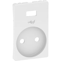 LK FUGA - Afdkning uden jord hul til stikkontakt med jord og USB-lader, 1 modul, hvid
