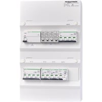 PRO-AUTOMATIC Gruppetavle færdigmonteret UG12 Hvid, HPFI 40A 30mA, 2xC10 1P+N, 1xC10/30mA 1P+N, 1xC13 3P+N, 1xC16 3P+N, 1xTransient
