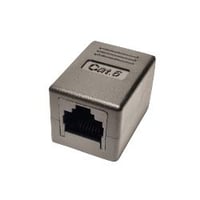 Lan-Com Mellemled, Kat. 6, 2 x RJ45 jack, Sort