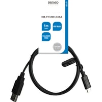 Deltaco - USB-C cable - 24 pin USB-C to USB - 1 m
