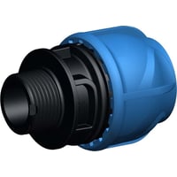 iJOINT plastfitting - Gevindovergang m. kompressionskobling/nippel, 32 mm x 1" billede
