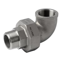 Vinkelunion syrefast muffe/nippel, gevind 1 strrelse 1 1/4"