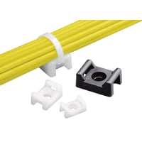 Se Skruebeslag for kabelbinder 4-16X11 i pakker a 100 styk hvid - 100 stk hos WATTOO.DK