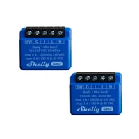 Shelly Plus 1 Mini Gen3, WiFi-styret 1-kanals rel, 8A, potentialfrit kontaktst, 2 pak
