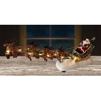 Rensdyr med julemand, 12,5x19 cm, 3xAA batterier, IP20