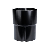 Billede af Plastmo Stl rrsamlemuffe 90mm. 1/4-rund Arkitekt. Sort - tages ikke retur -