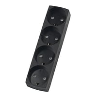 Stikdse T13, 4R med jord, sort