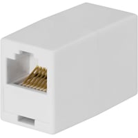 DELTACO Samlemuffe 8P/8C RJ45, hvid
