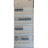 Gruppetavle, 2xHPFI 40A 30mA, 2xC16A 3P+N, 1xC10A 3P+N, 6xC10A 1P+N, 1xType 2 transient, OSB