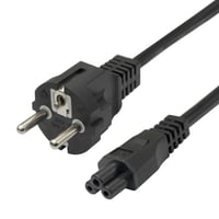 Power cord CEE 7/7 - C5, 1,5m, black