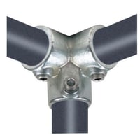 Tee hjrne 1" (42,2 mm), galvaniseret, vandrrs-fitting til stativ og reol - Pipe Clamps