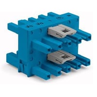 Wago Winsta Midi H-blok, 5-polet, 1 x han / 3 x hun, bl
