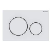 Geberit Sigma20 Round Betjeningsplade Krom/mat Hvid