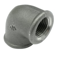 Sort 90° vinkel, 1¼" x 1¼, mf/mf - Unico